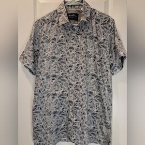 Robert Graham Modern Americana Shirt Mens Large Short Sleeve Abstract Print